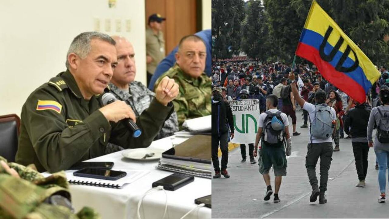 El general Atehortúa informó que en Pereira fueron capturados dos estudiantes.