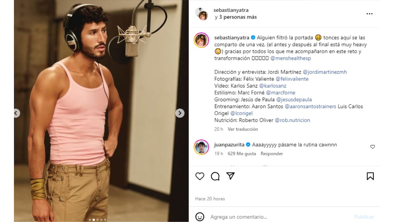 Sebastián Yatra mostró con orgullo su gran transformación física; sus fans quedaron en shock con su nueva imagen