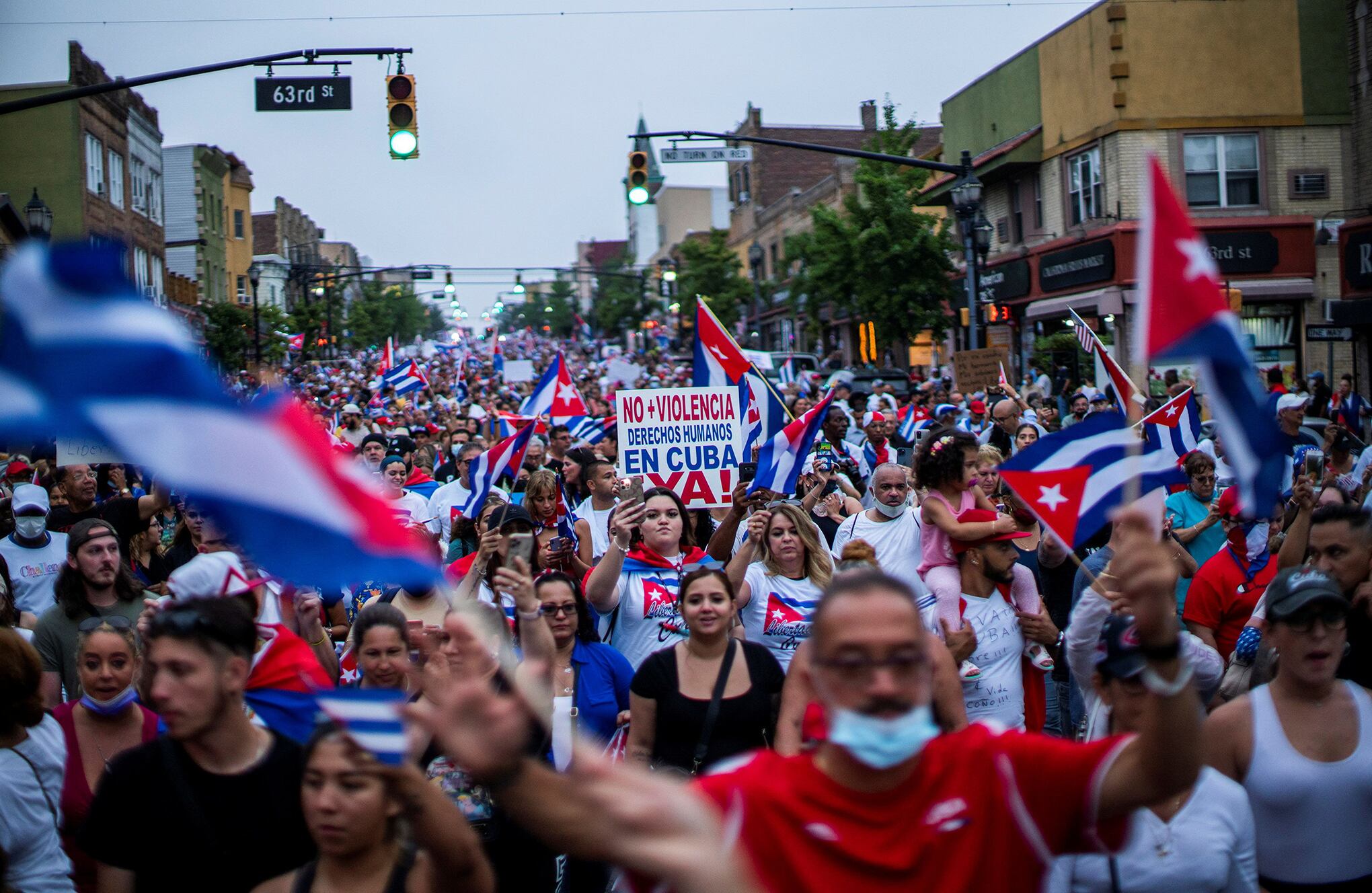 Protestas de cubanos en USA