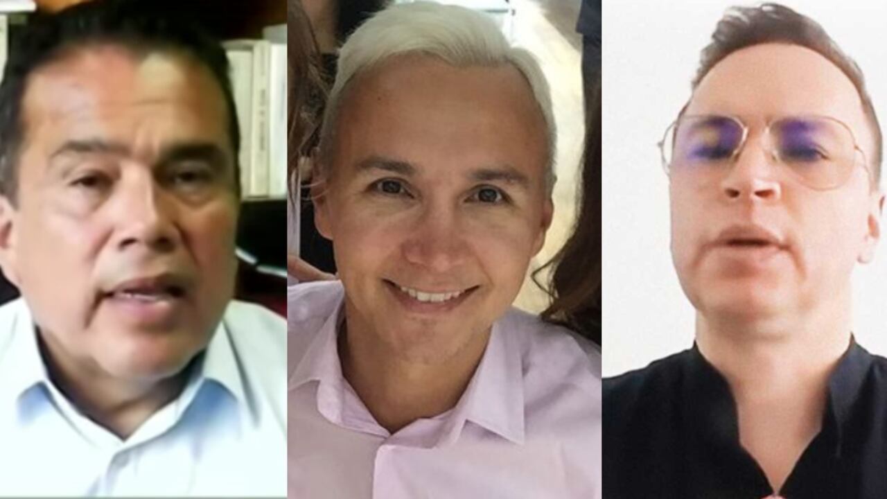 De izquierda a derecha: El abogado Elmer Montaña, el estilista Mauricio Leal y su hermano Jhonier