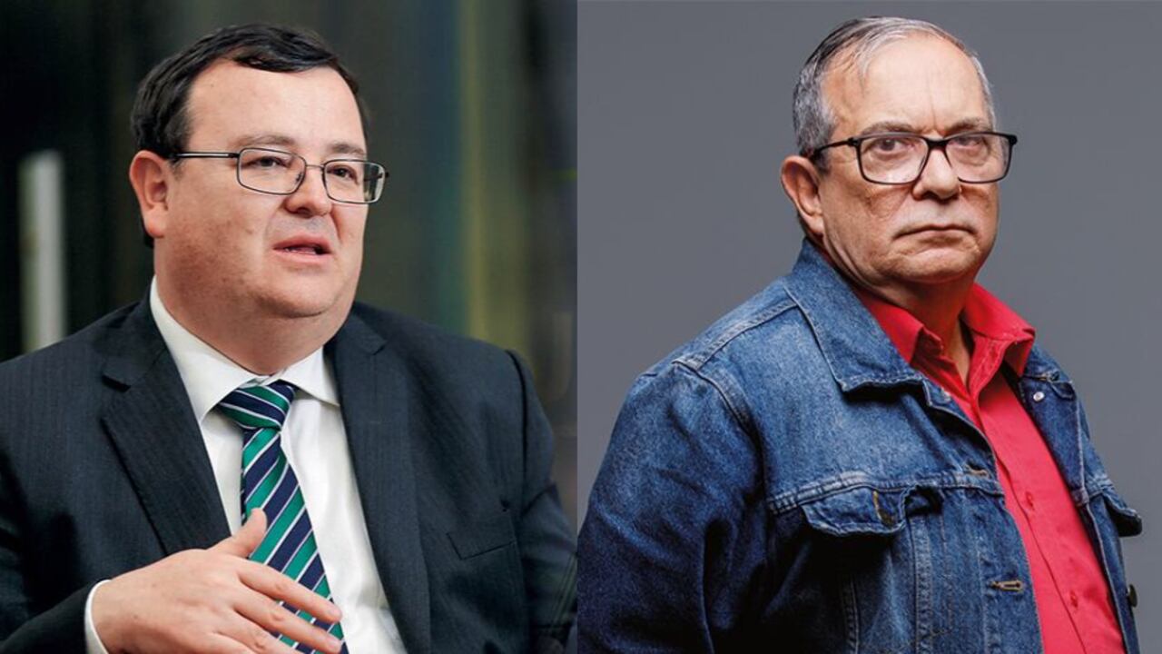 Presidente de la JEP, Alejandro Ramelli, y Rodrigo Londoño.