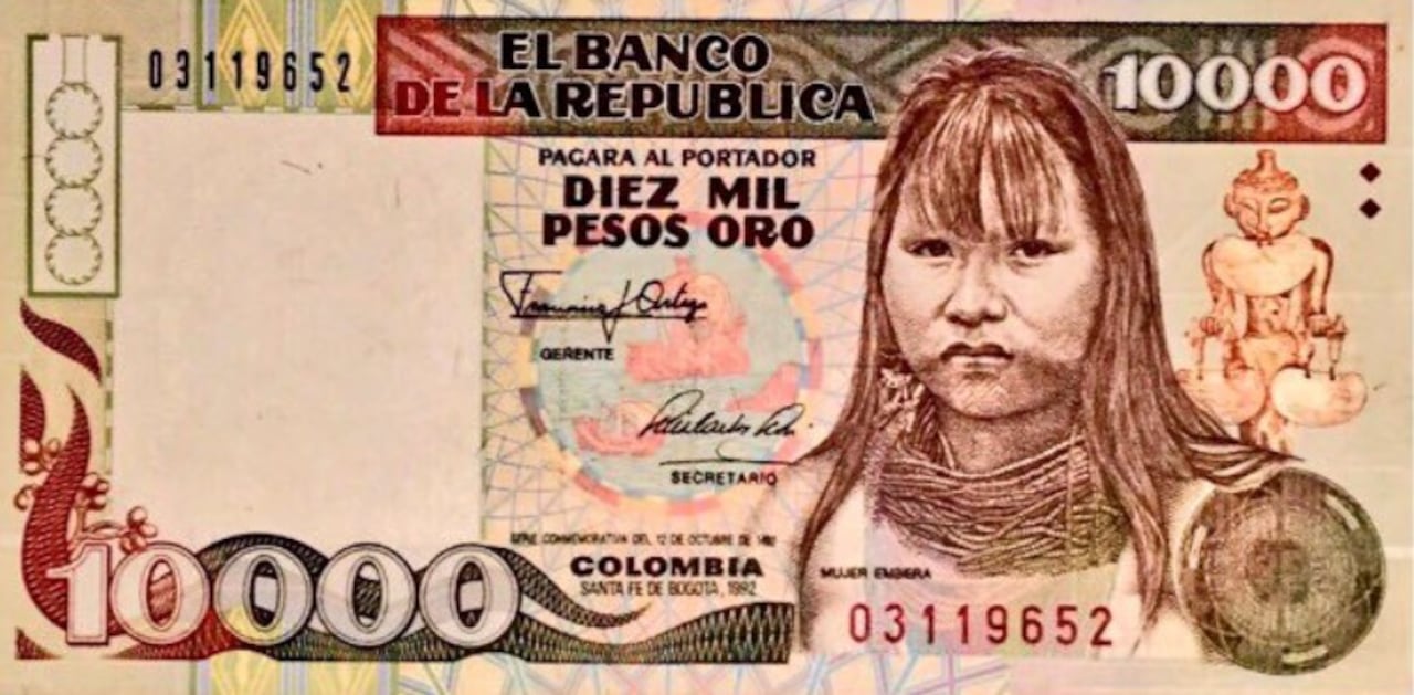 Considerado uno de los billetes más hermosos de Colombia. Fue impreso por el Banco de México y emitido por el Banco de la República