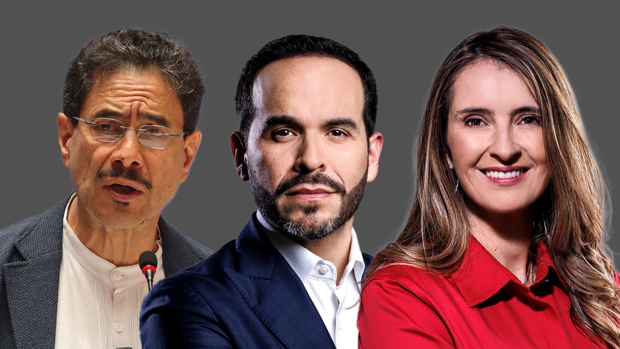 Iván Cepeda, Abelardo de la Espriella y Paloma Valencia