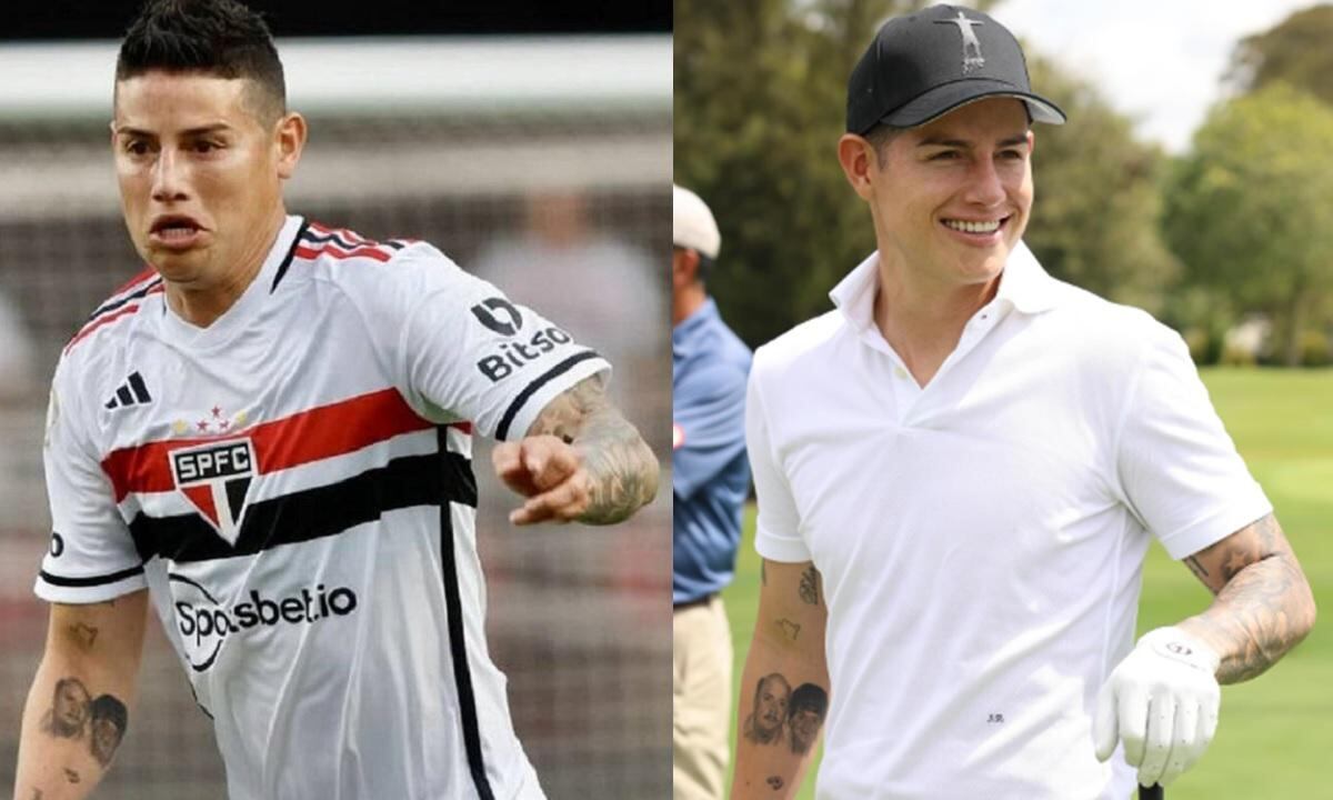 James Rodríguez probando este nuevo deporte para él.