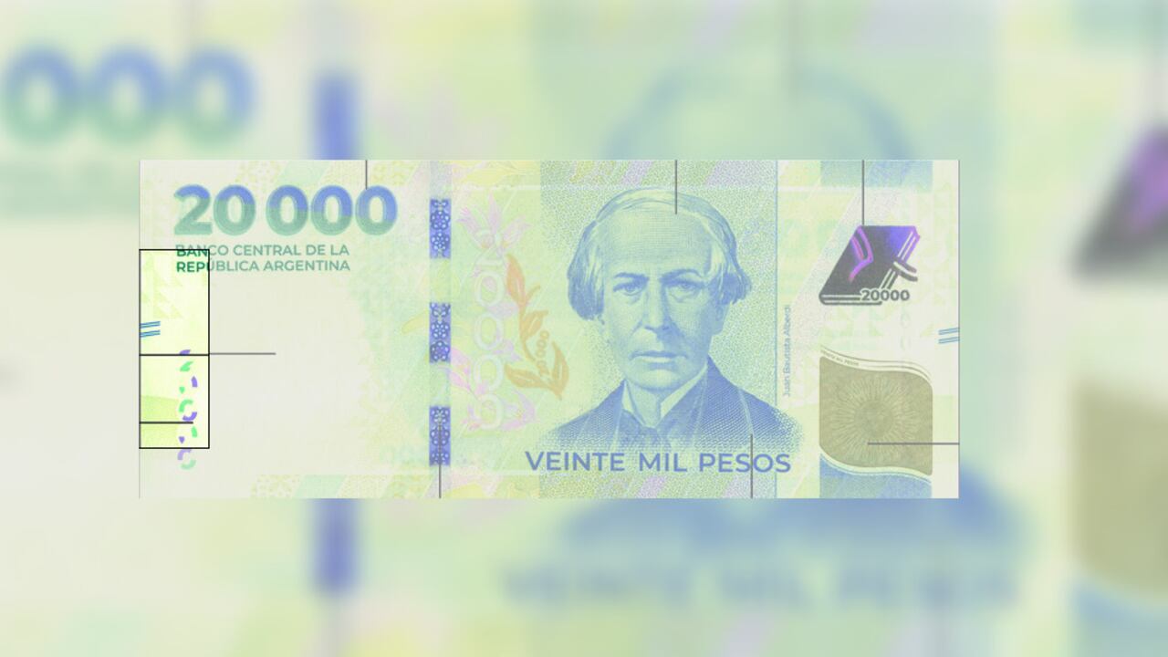 El billete que el gobierno de Javier Milei, en Argentina, puso en circulación