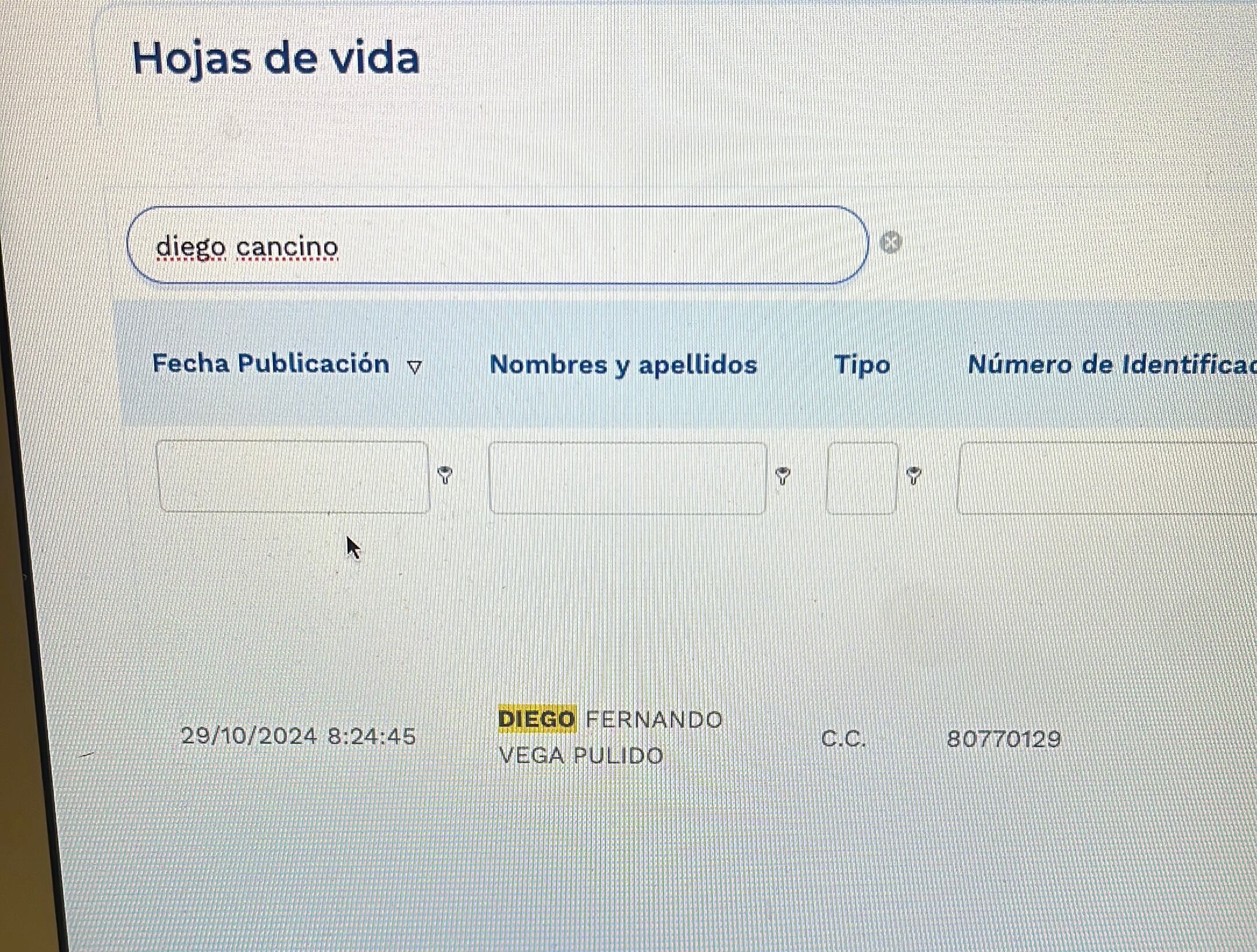 Hoja de vida de Diego Cancino no aparece en la página de la Casa de Nariño
