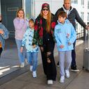 NEW YORK, NY - MARCH 9: Sasha Pique Mebarak, Shakira and Milan Pique Mebarak are seen at JFK Airport on March 9, 2023 in New York City. (Photo by MEGA/GC Images)