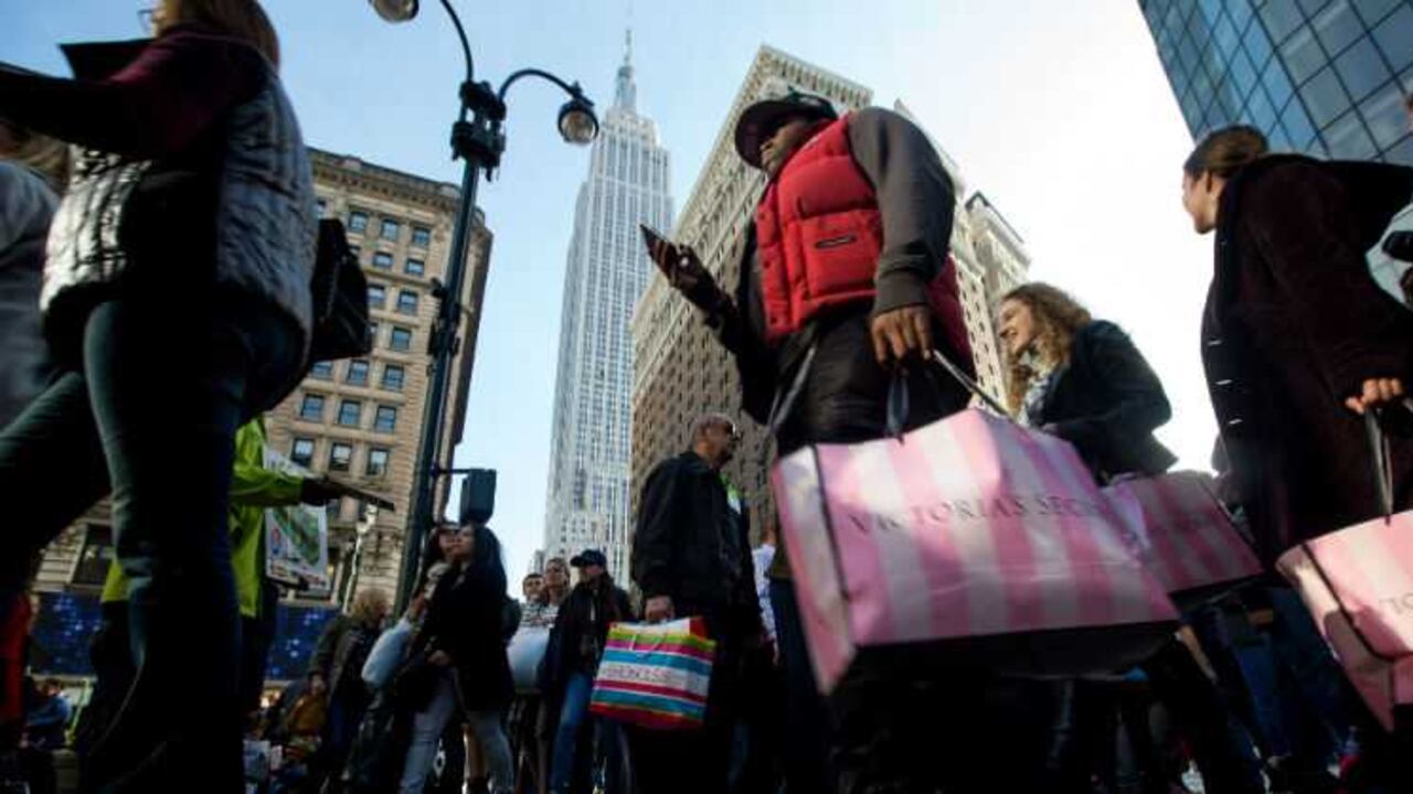 Las ventas en tiendas físicas se redujeron en US$1.200 millones en Estados Unidos en el 'Viernes Negro', al pasar de los US$11.600 millones de 2014 a US$10.400 millones este año.