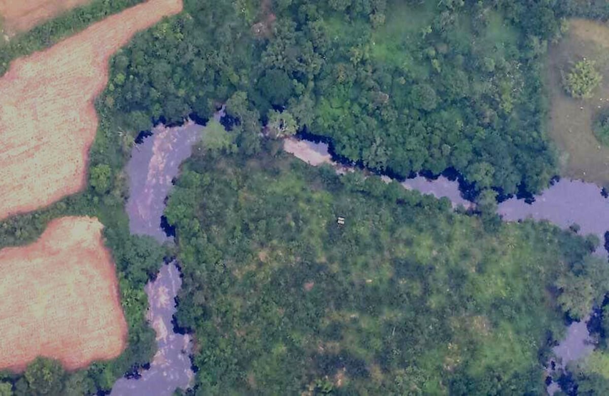 El río Caunapí tras el derrame de crudo. (Foto: cortesía Ecopetrol)