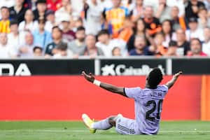 Vinícius Junior en el partido ante Valencia
