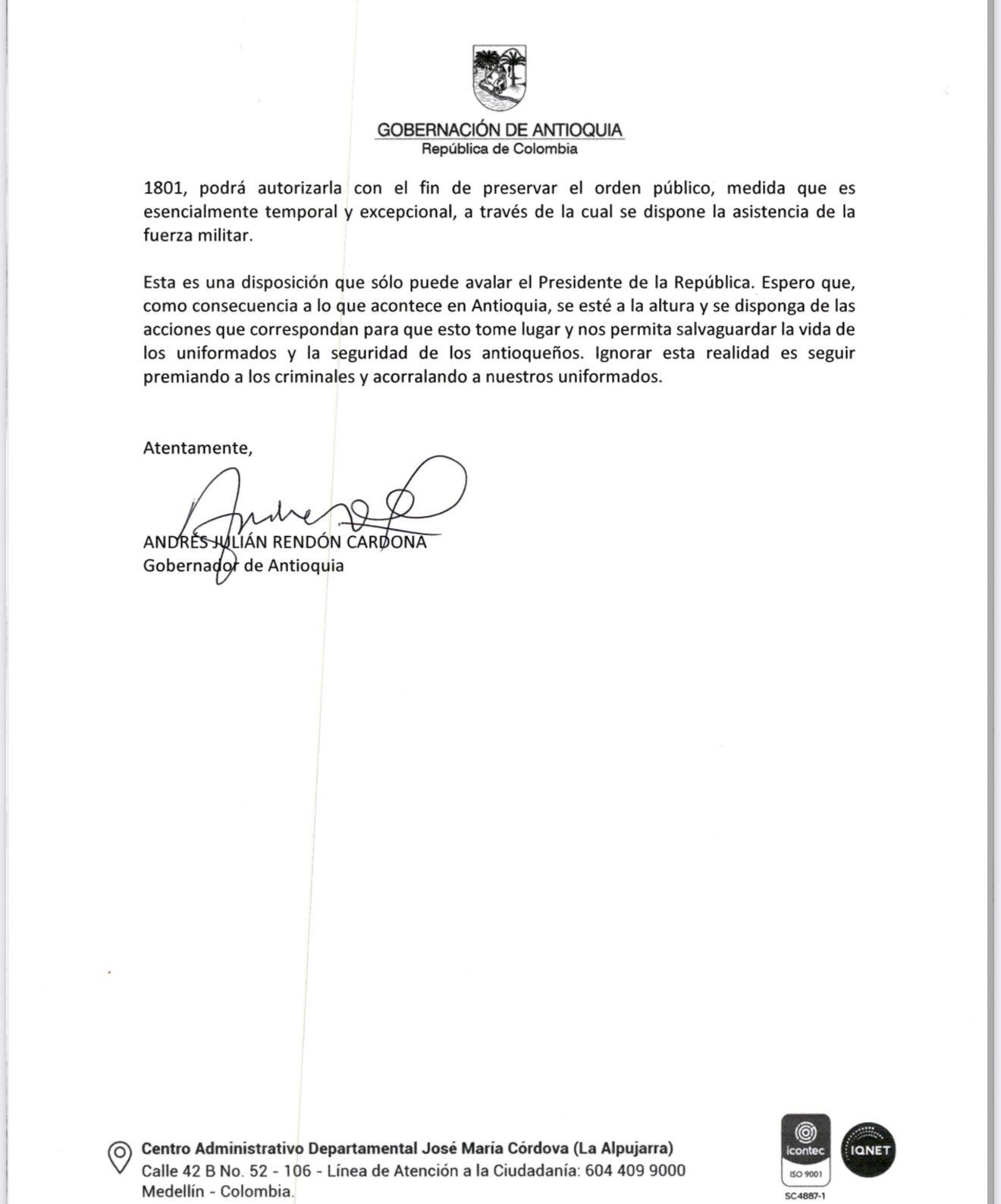 Segunda parte de la carta al presidente Gustavo Petro.