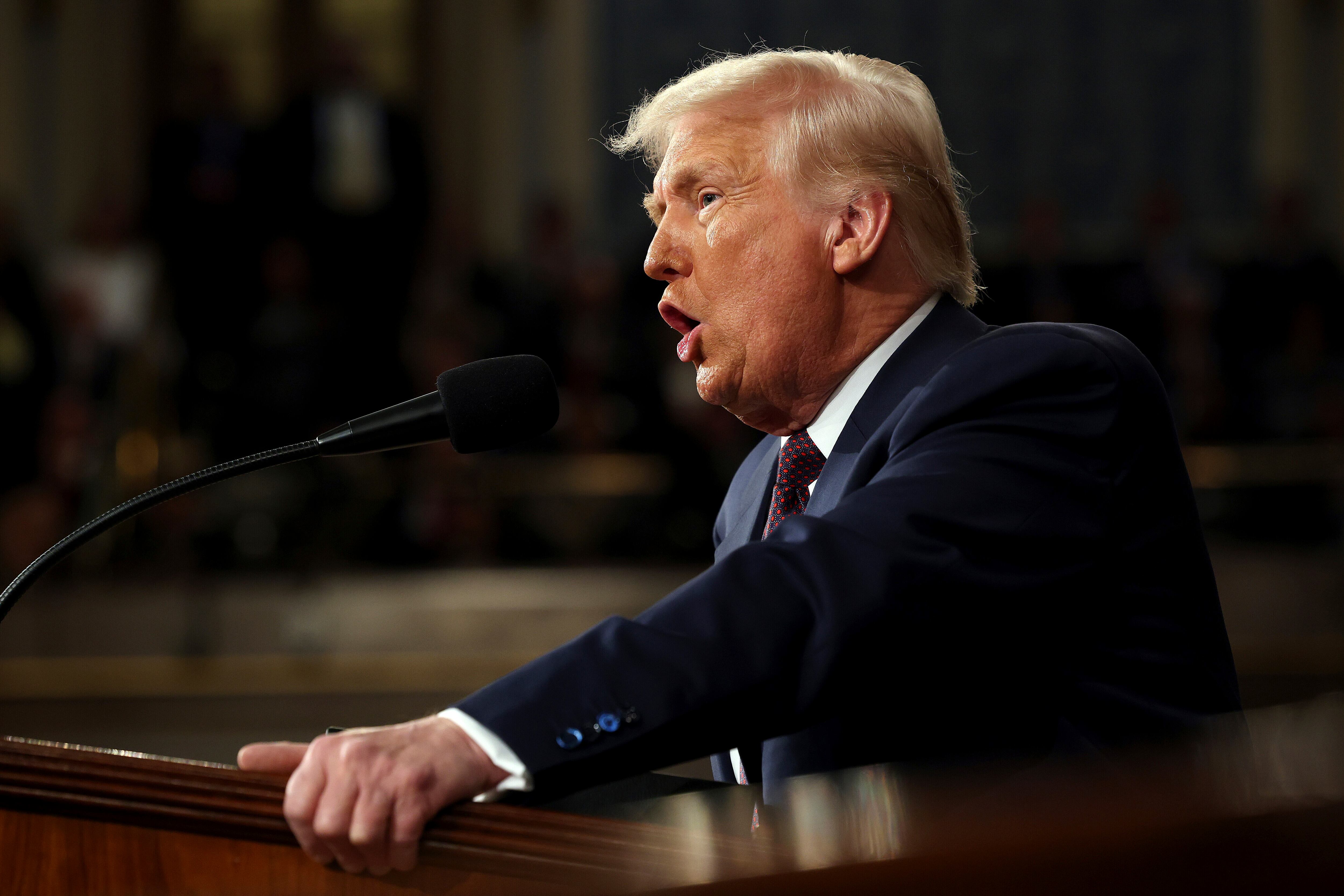 Donald Trump da su discurso de la Unión ante el Congreso de Estados Unidos