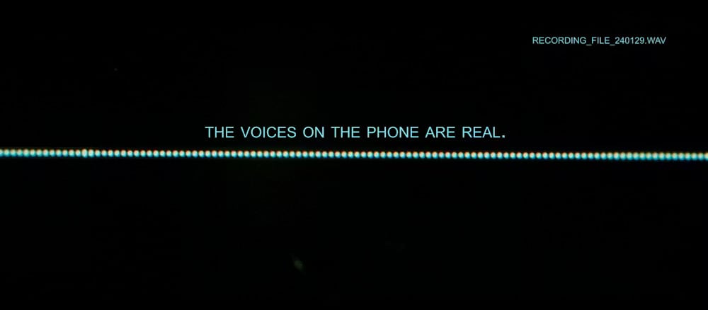 Un fotograma de la película en el que se reproducen los audios de Hind indica que las voces en el teléfono son reales. La Zona