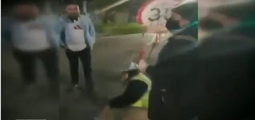 Accidente de tránsito en Bogotá con un conductor en aparente estado de embriaguez.