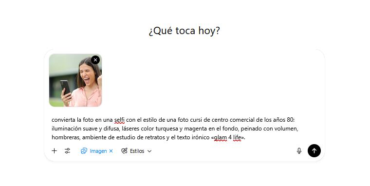 El sistema crea un prompt base al elegir un estilo, facilitando y agilizando el proceso.
