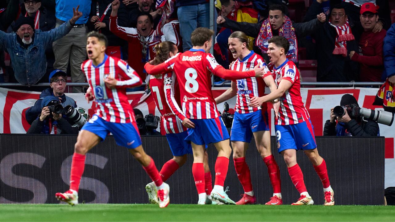Imagen del partido entre Real Madrid, y Atlético Madrid, por la vuelta de los octavos de final de la Champions League.