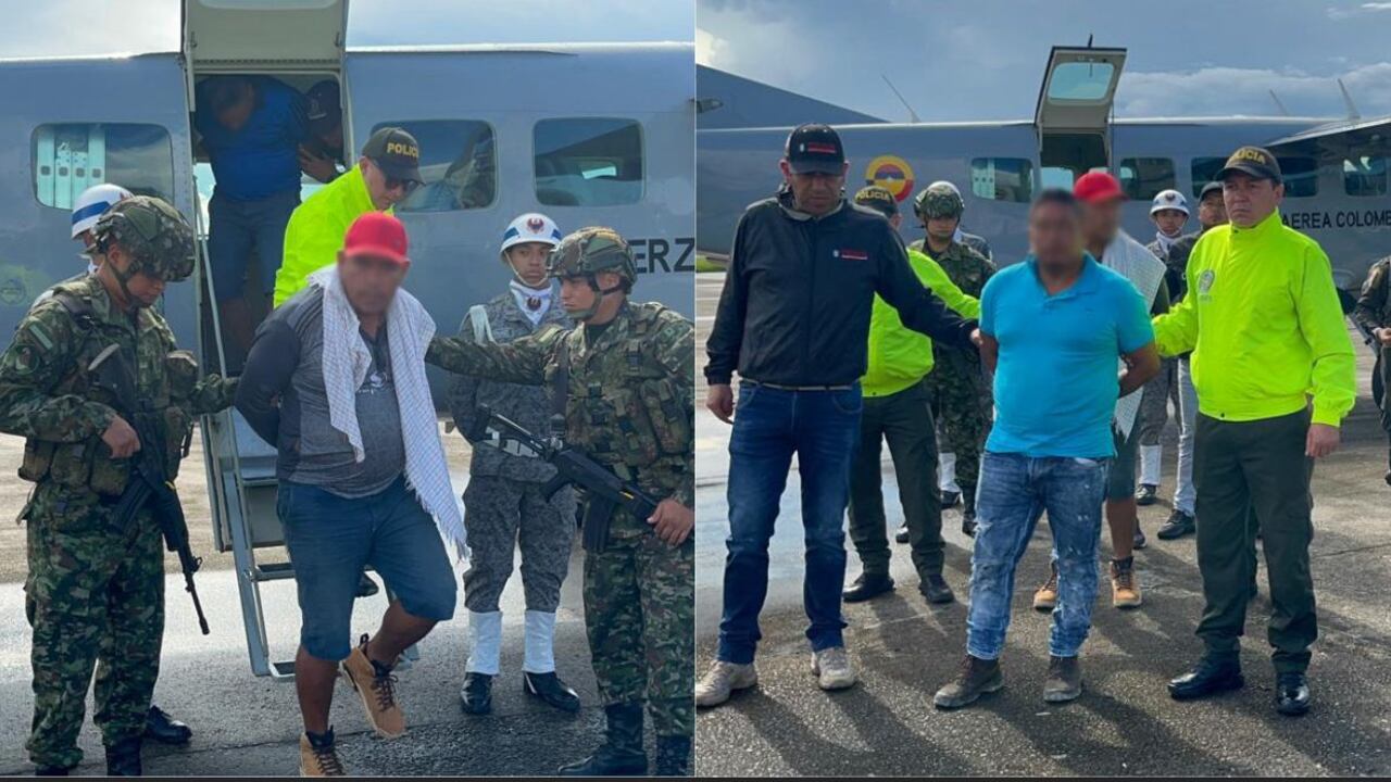 Dos de los cinco disidentes capturados por el Ejército.