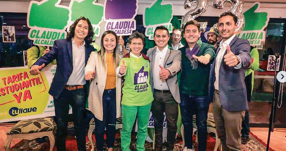 Claudia López junto a los líderes de Empoderados.