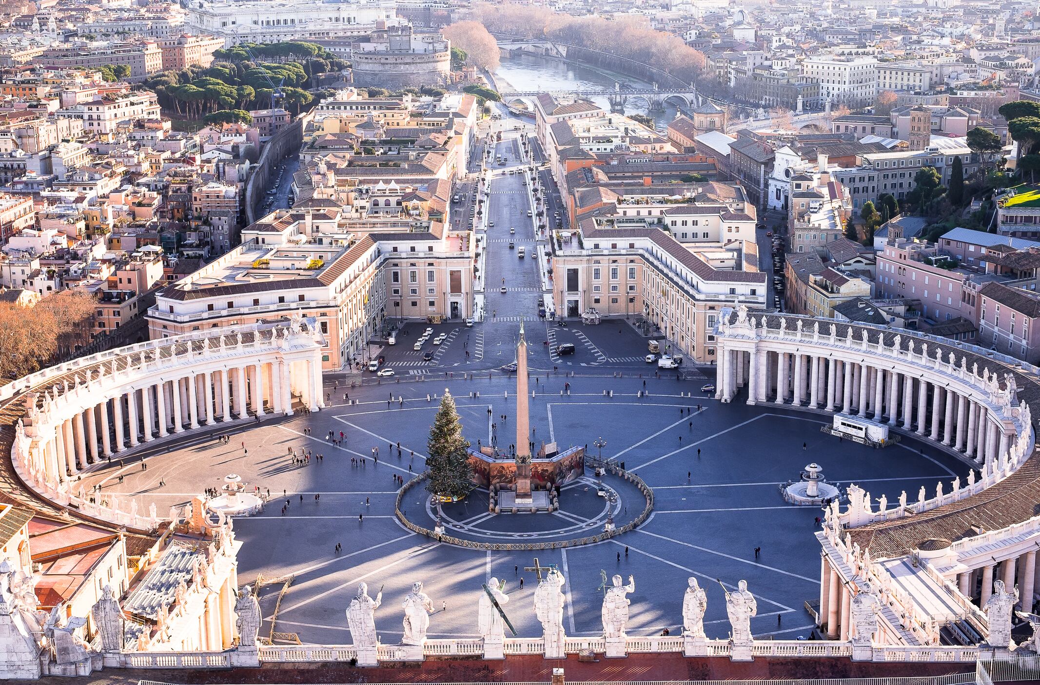 Vista de la Plaza de San Pedro, en el Vaticano