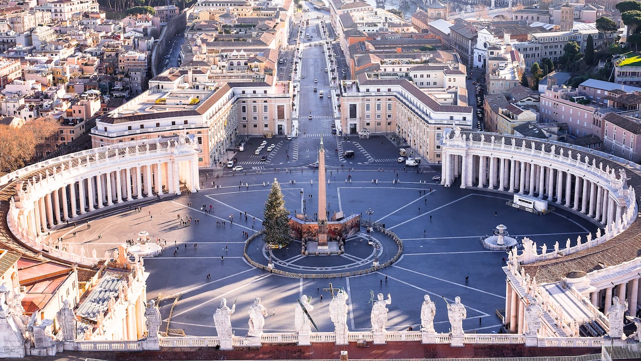Vista de la Plaza de San Pedro, en el Vaticano