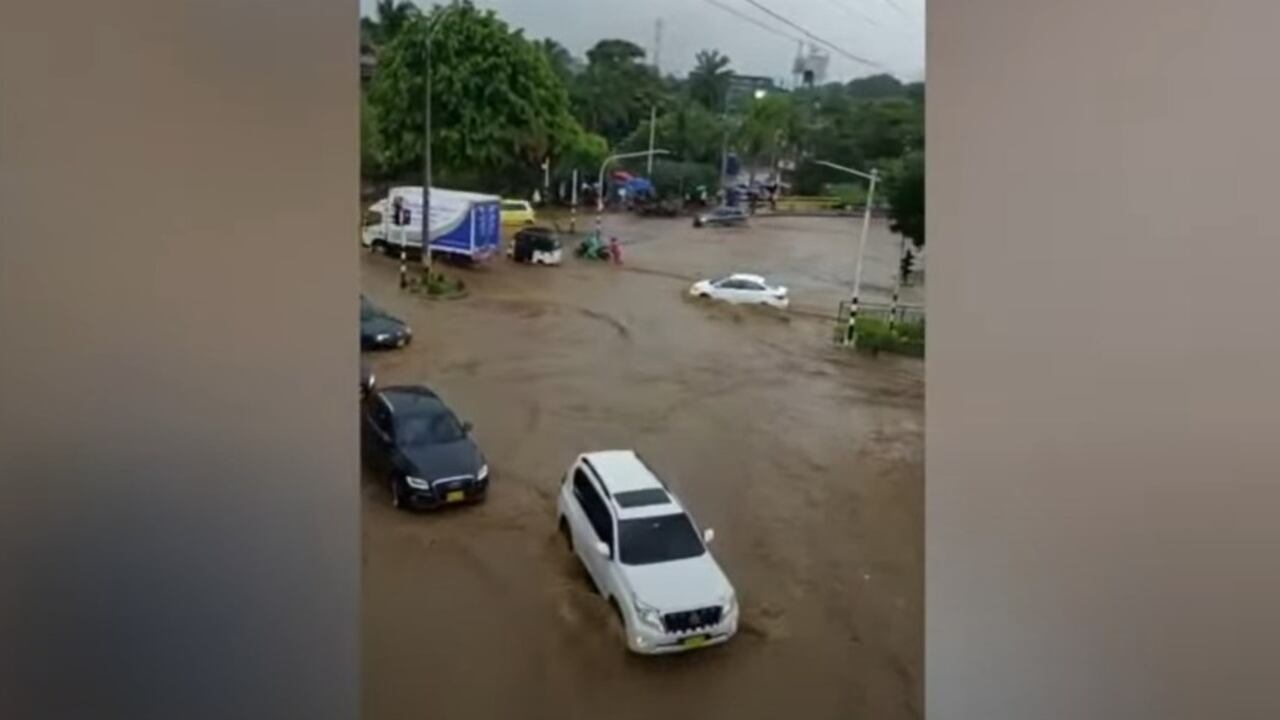 Inundaciones en Medellín por fuertes lluvias.
