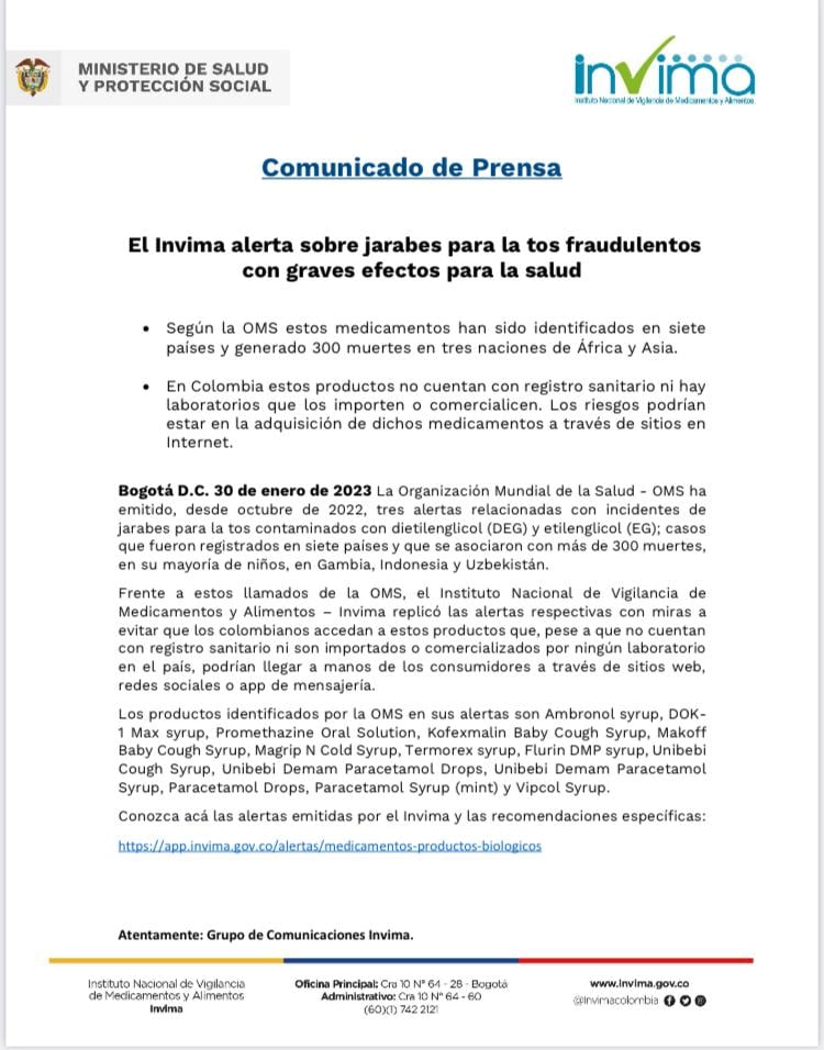 Coordinador del Grupo de Farmacovigilancia - Dirección de Medicamentos y Productos Biológicos del Invima, William Saza Londoño.O