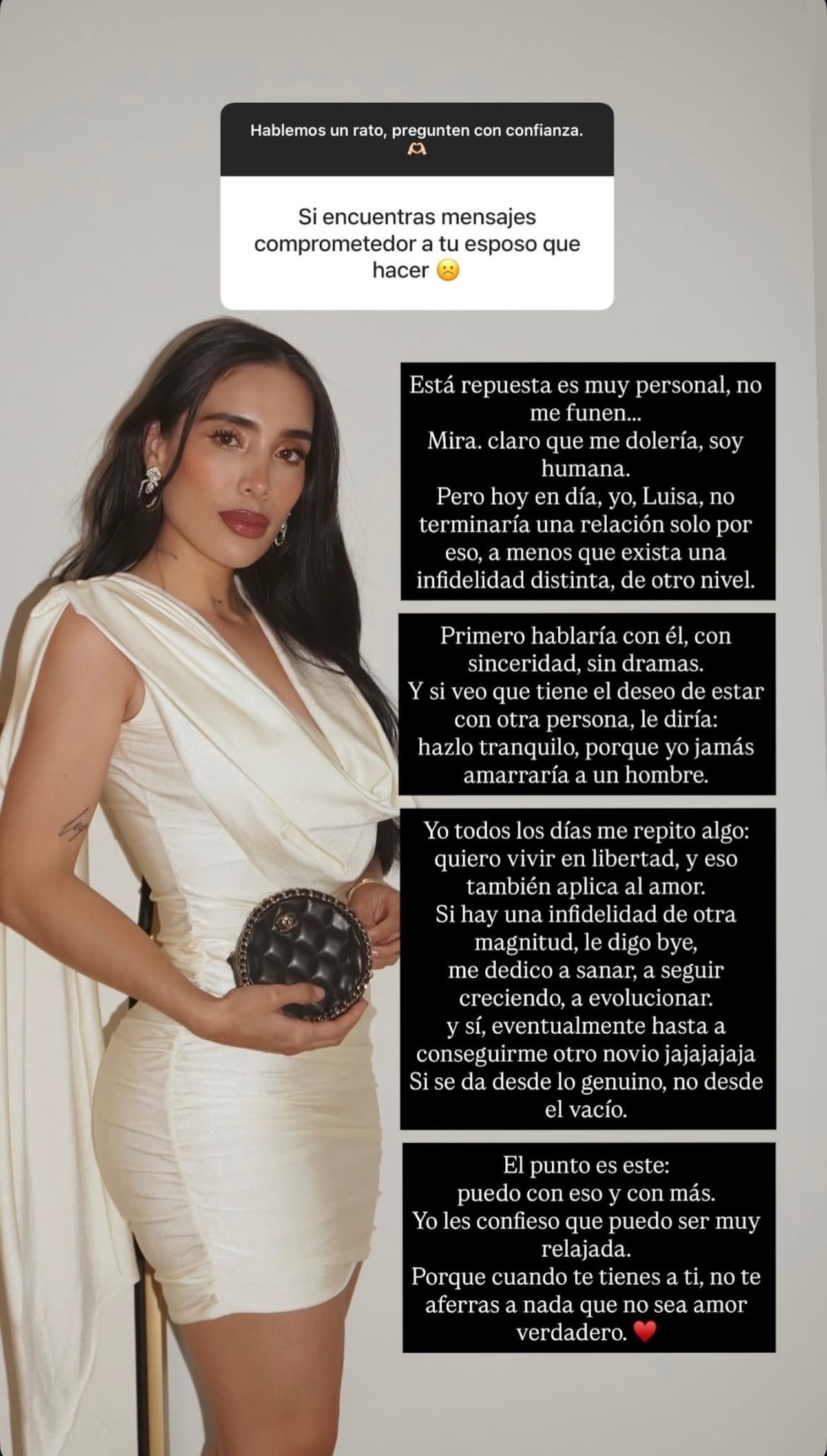 Luisa Fernanda W reveló qué haría si descubre una infidelidad por parte de Pipe Bueno.