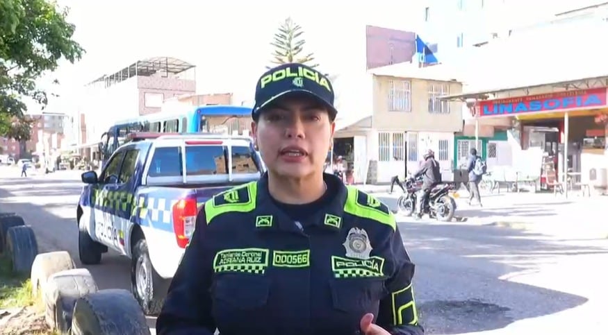 Teniente coronel Adriana Ruiz, oficial de guarnición de la Policía Metropolitana de Bogotá habló sobre el caso.