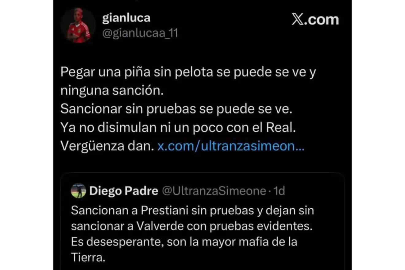 Este fue el trino de Gianluca Prestianni
