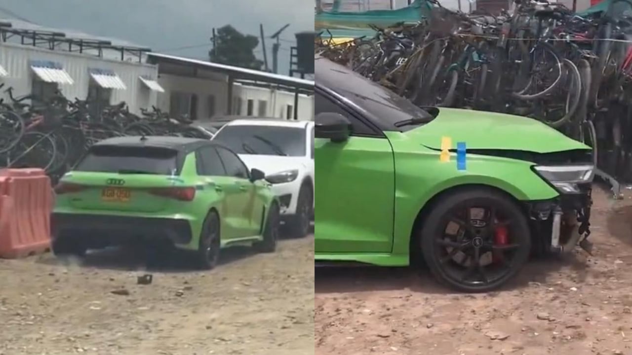 El carro involucrado en el incidente.