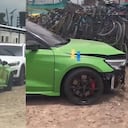 El carro involucrado en el incidente.