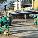. Parque de Jovita, realizaron una jornada de limpieza y embellecimiento de ese estratégico sector de la ciudad de Cali, Enero 6 de 2024. Foto Wirman Rios / EL PAIS