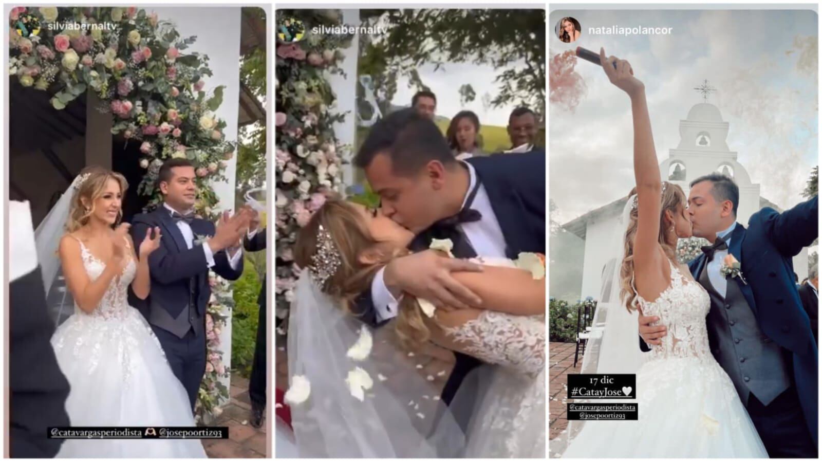 periodistas de noticias caracol se casaron José María Polanco Ortíz y Catalina Vargas