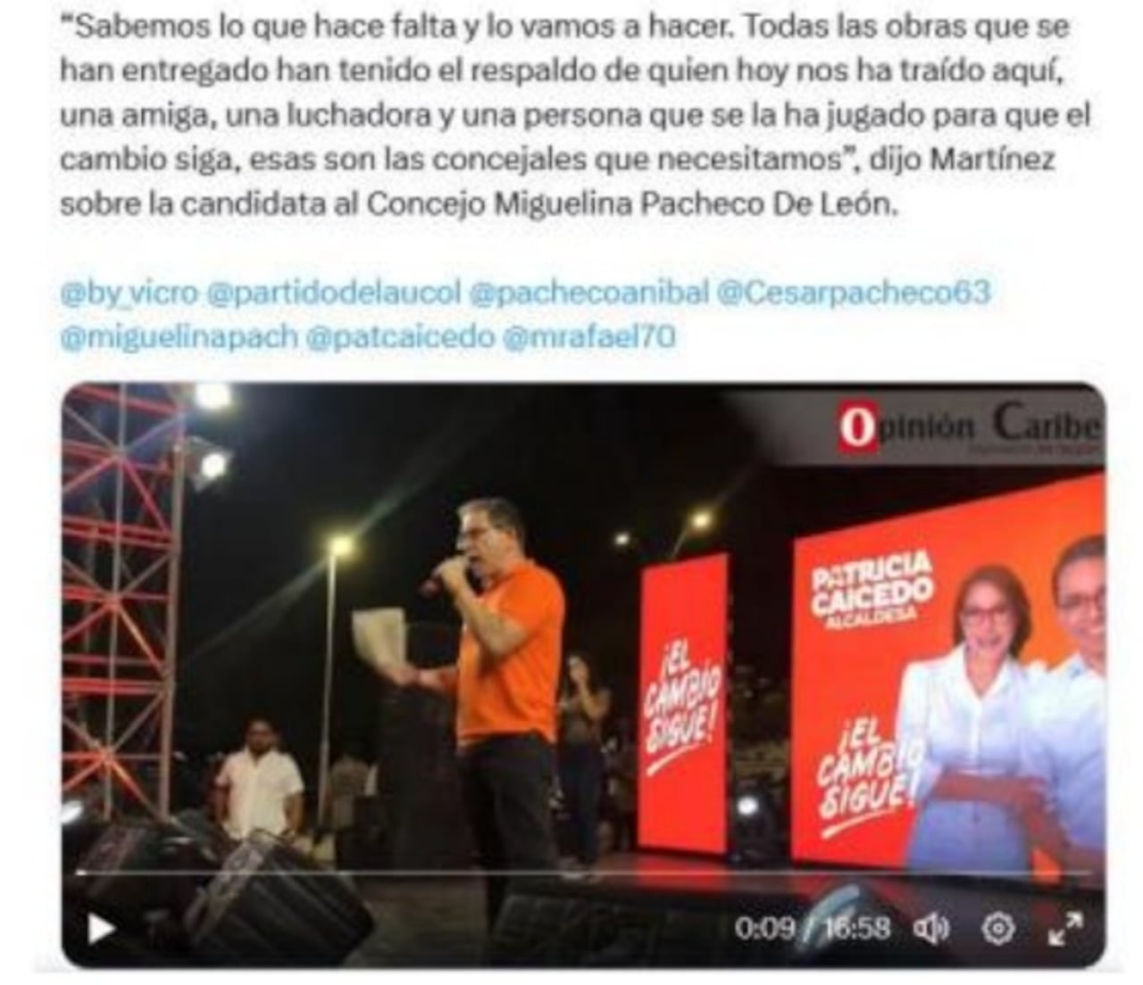 La imagen forma parte de las pruebas que aportaron ante el Consejo de Estado para demostrar la doble militancia.