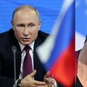 El presidente ruso Vladimir Putin y el actor Jim Carrey.