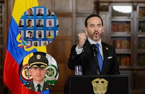 Presidente Abelardo De La Espriella, los fugados del Centro de Traslado por Protección de Santa Marta y el coronel Yeison López.