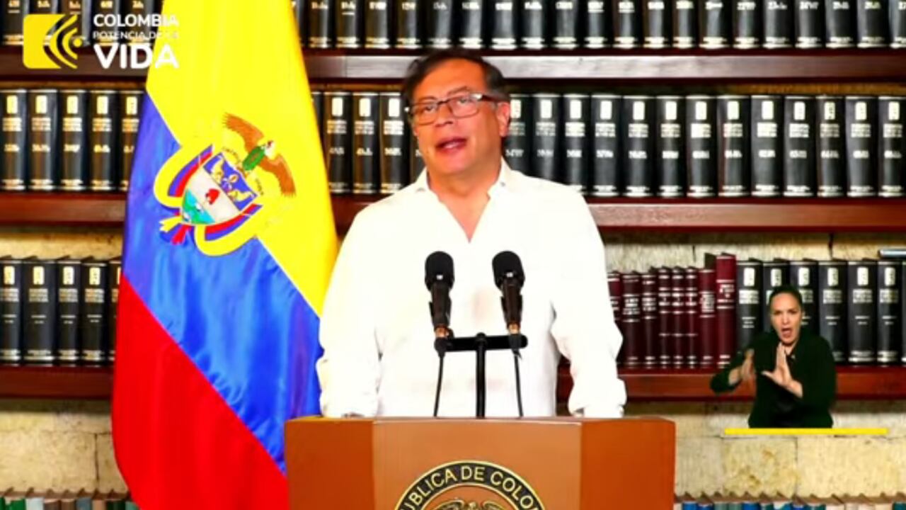 El presidente Gustavo Petro en su alocución del 30 de diciembre de 2023