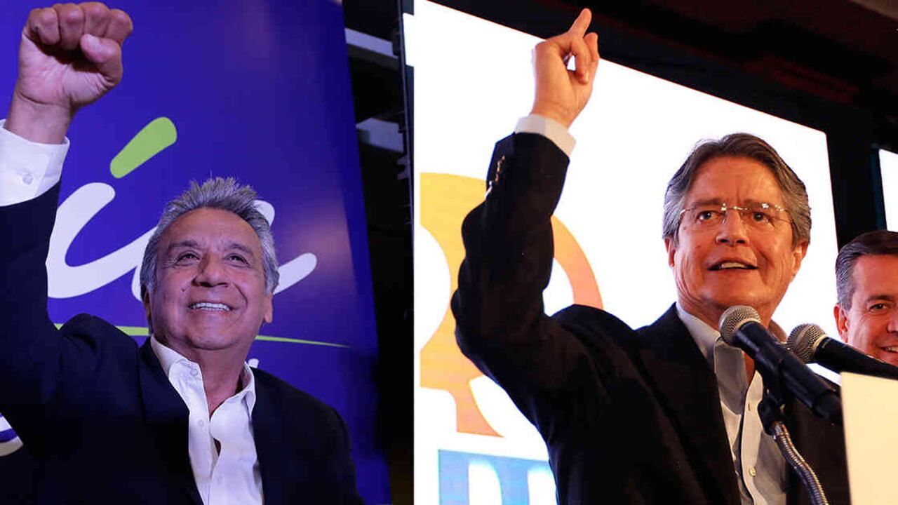Lenín Moreno y Guillermo Lasso.