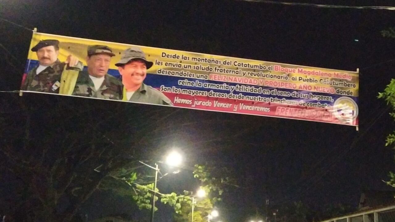 En el departamento de Norte de Santander las disidencias también han puesto pasacalles.