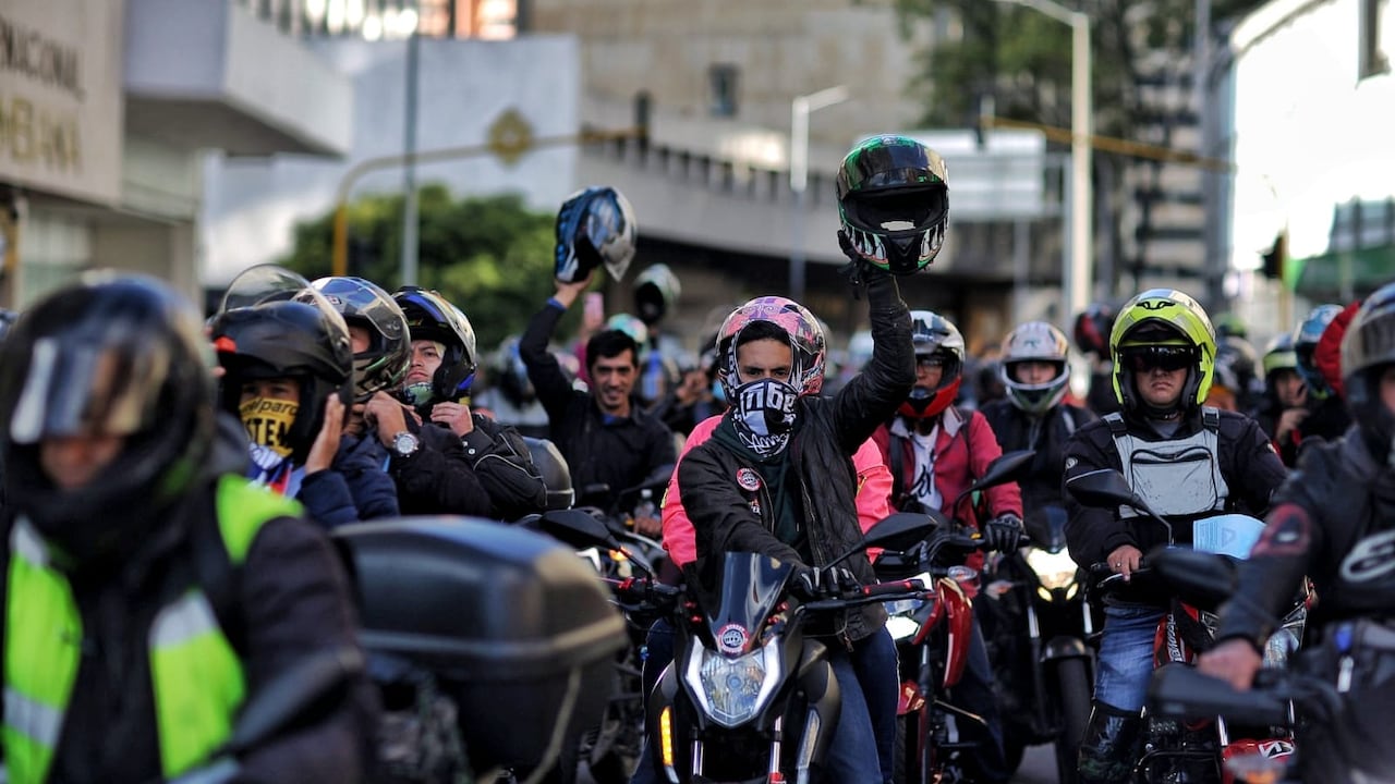 Manifestación de motociclistas Bogota