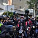 Manifestación de motociclistas en contra de la prohibición del parrillero en moto en Bogotá