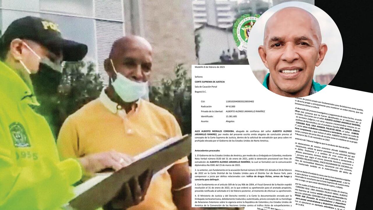 Alberto Alonso Jaramillo fue capturado por narcotráfico con Álvaro Córdoba, hermano de la senadora Piedad Córdoba, y Libia Amanda Palacio. Los tres fueron pedidos en extradición.