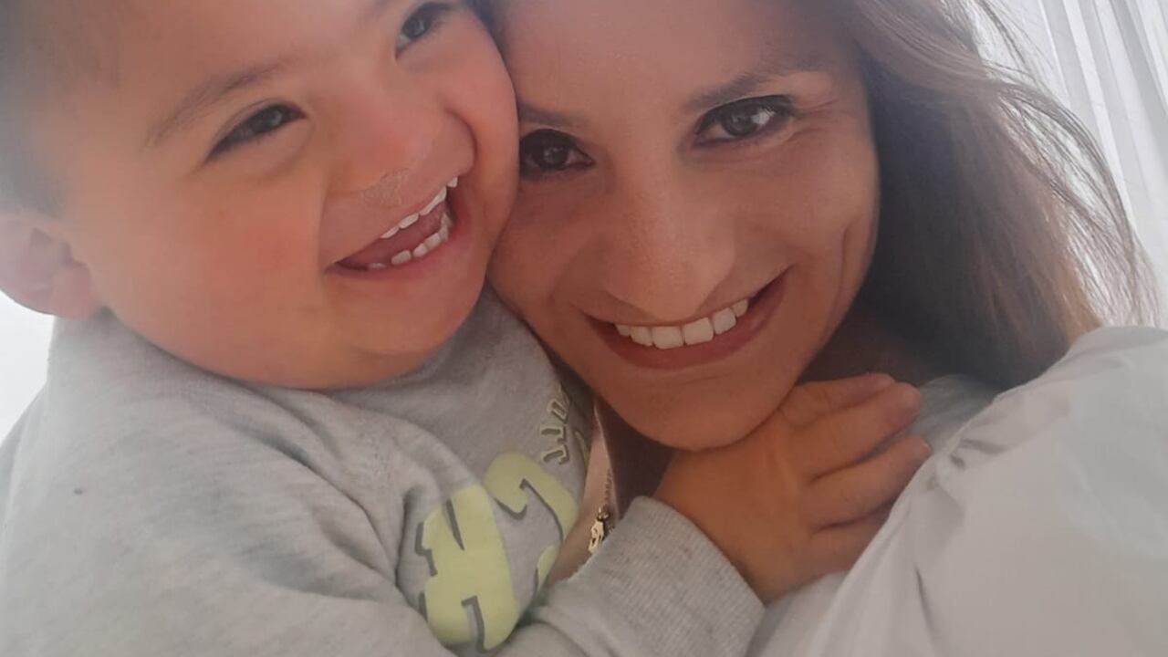 Michel Mesa y su hijo Samuel