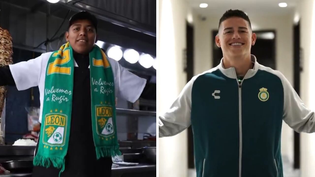 León pica el partido con América por medio de video de James Rodríguez.