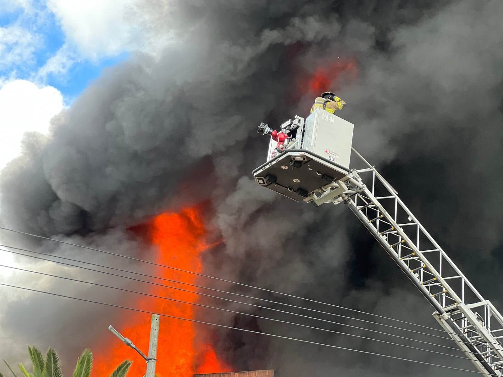 Incendio fábrica de colchones