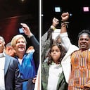 En la tarima, Petro estuvo acompañado, entre otros, de su esposa e hijos, de su padre, de la vicepresidenta electa, Francia Márquez, y de la mamá del joven Dilan Cruz, quien murió en medio de unas protestas en Bogotá durante enfrentamientos con el Esmad. Francia Márquez señaló: “Juntos empezamos a construir la nueva historia”.