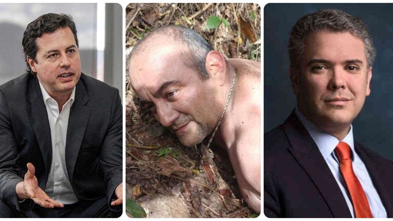 Juan Manuel Galán, alias Otoniel y el presidente Iván Duque.