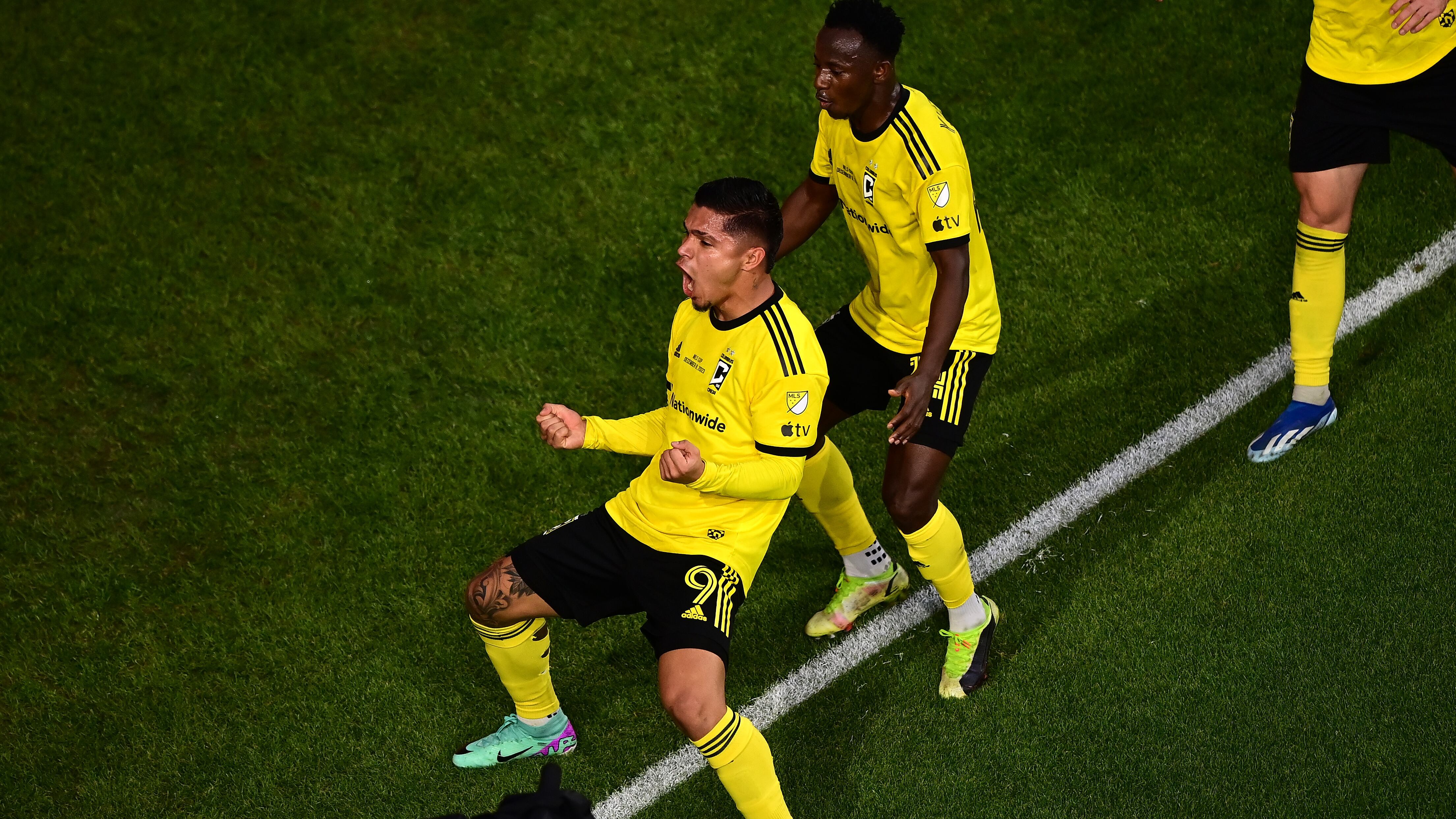 Juan Camilo Hernández celebrando su gol en la final de la MLS.