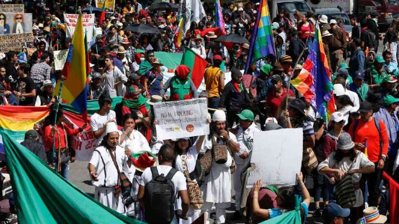 Minga indígena en Bogotá hoy ¿Por dónde irá a la Plaza de Bolívar?
