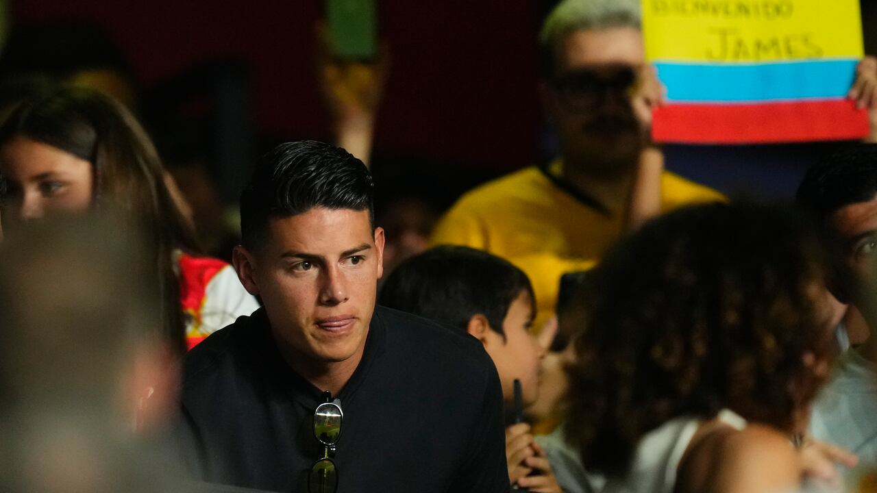 James Rodríguez vio el pasado martes el partido entre Rayo Vallecano y Barcelona